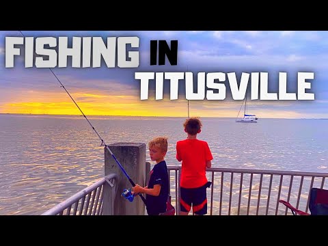 Fishing at The Veterans Memorial Fishing Pier in Titusville Florida - Florida Pier Fishing