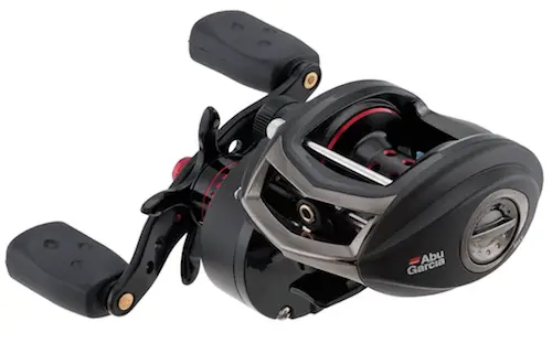 Abu Garcia baitcasting reel for catching redfish from shore, boat, wade-fishing, or a pier.
