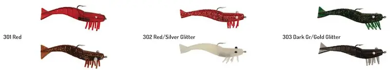 DOA Shrimp lures for catching redfish of all sizes.