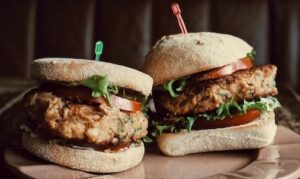 Blackened tuna burgers for a great lunch.