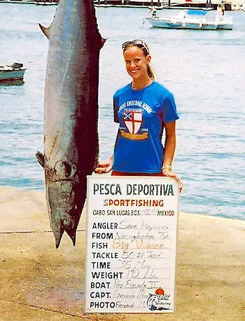 Biggest wahoo ever caught worldwide landed in Mexico. 174 lbs.