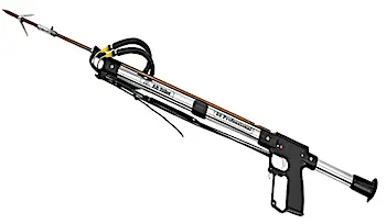 Metal speargun for spearfishing under the ocean.