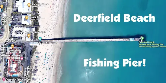 The Deerfield Beach International Fishing Pier is a great place to fish and catch many species of fish in Florida.