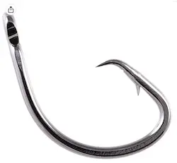 Strong Owner 2/0 circle hook for ocean fishing.